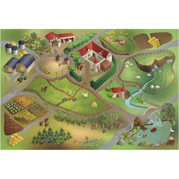 Leketeppe, Jordbruk, 100x150 cm, 1 stk.
