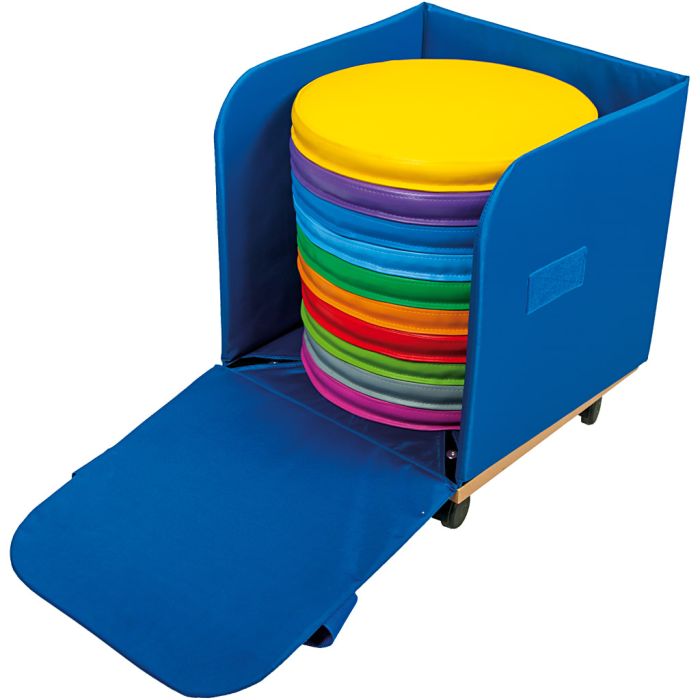 Sitteputer med oppbevaringsboks, dia. 35 cm, 11 stk./ 1 sett