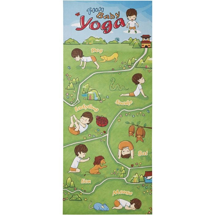 Yogamatte til barn, str. 145x61x0,6  cm, 5 stk./ 1 pk.