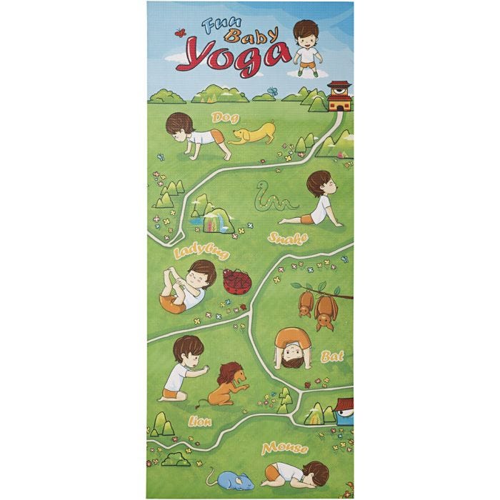 Yogamatte til barn, 145x61x0,6 cm, 1 stk.