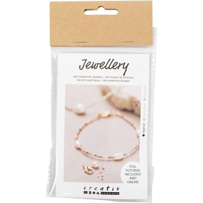 Mini DIY Kit Smykker, Armbånd og halskjede med lås, 1 pk.