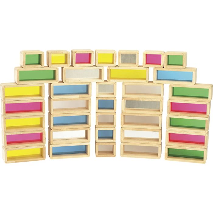 Regnbueklosser, str. 20/10x7,5x7,5 cm, 36 deler/ 1 sett