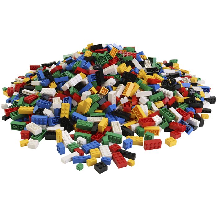 Q-bricks Klosser, ass. farger, 2000 stk./ 1 sett