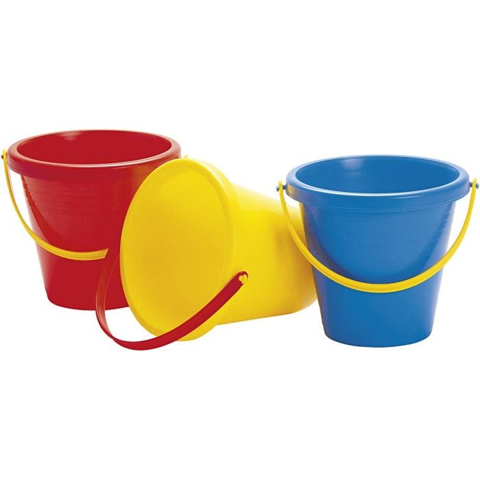 dantoy Spann med hank, H: 18 cm, 2.5 l, blå, 1 stk.