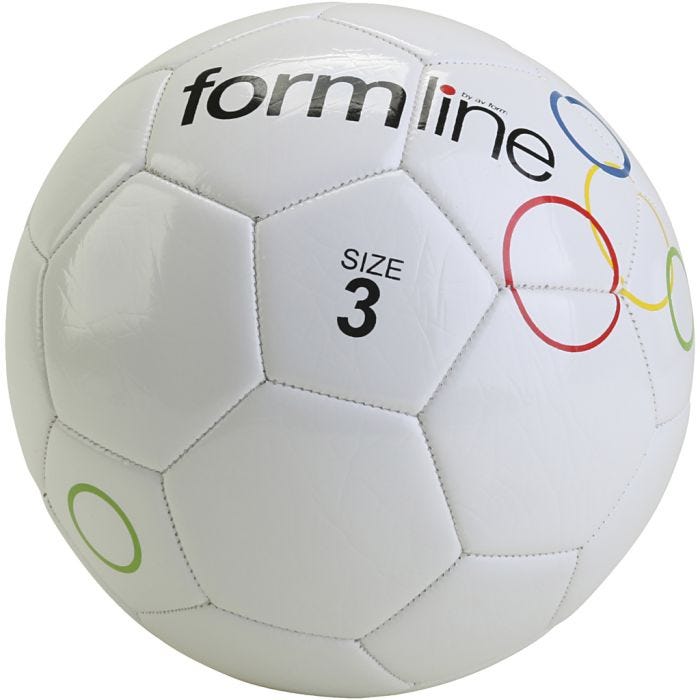 Skolegårdsfotball, 3, hvit, 1 stk.