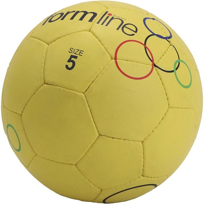 Street fotball, nr. 5, gul, 10 stk./ 1 pk.