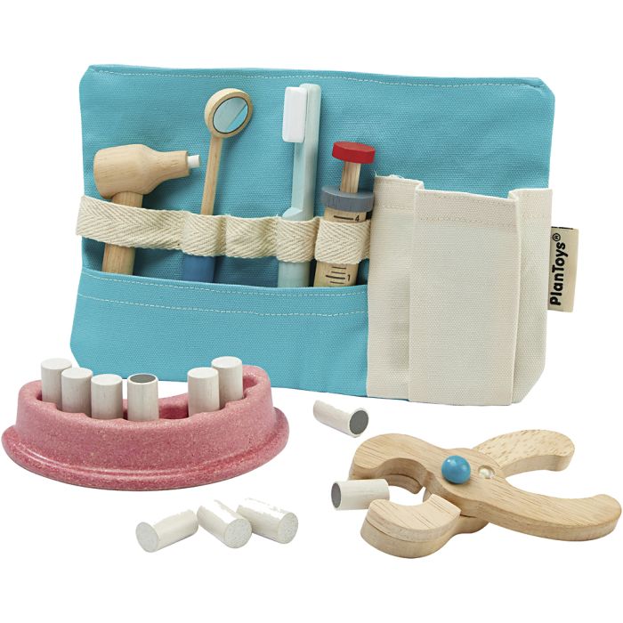 PLAN TOYS Tannlegesett, 18 stk./ 1 sett