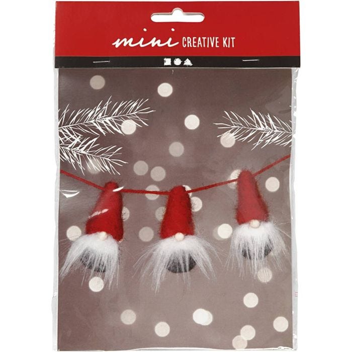 Mini DIY Kit, Nesenisser på snor, 6 cm, 1 pk.