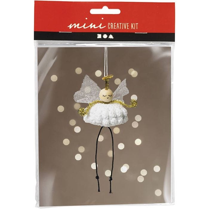Mini DIY Kit Hekling, Engel, 1 pk.