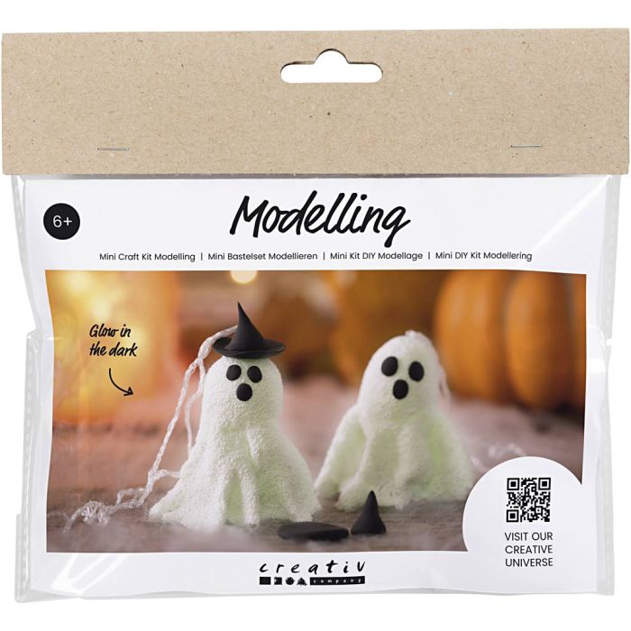 Mini DIY Kit Modellering, Spøkelse, 1 pk.