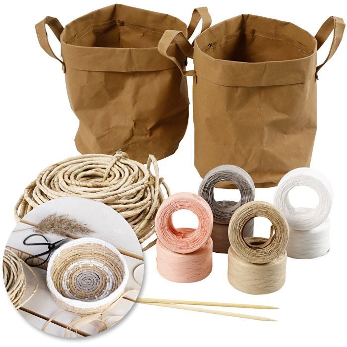 Kreativ-pakke - Raffia, 1 sett