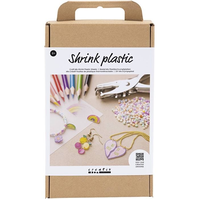 DIY Mix Krympeplastark, Smykker, 1 pk.