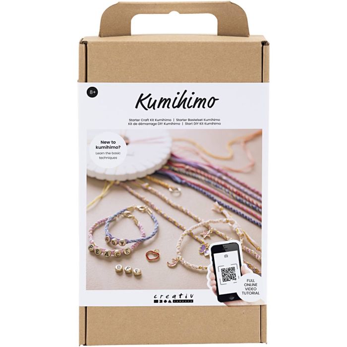 Start DIY Kit Kumihimo, Vennskapsarmbånd, 1 pk.