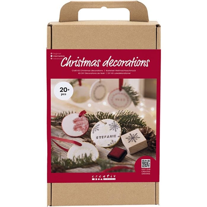 DIY Kit Julepynt, Selvherdende leire, 1 pk.