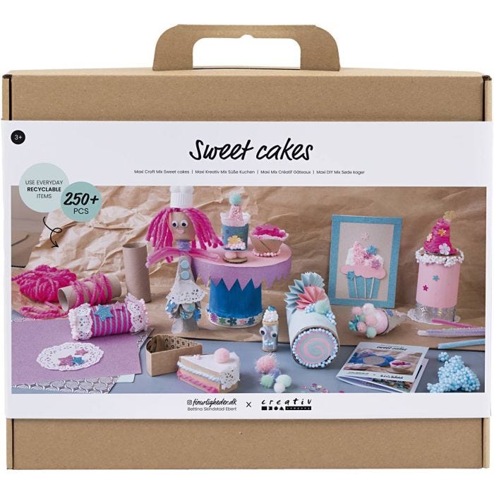 Maxi DIY Mix Sweet Cakes, Kaker og søtsaker, ass. farger, 1 pk.