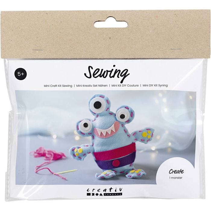 Mini DIY Kit Sying, Filtmonster, ass. farger, 1 pk.