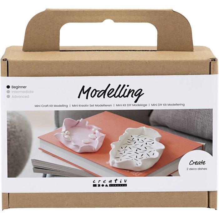 Mini DIY Kit Modellering, Skåler, 1 pk.