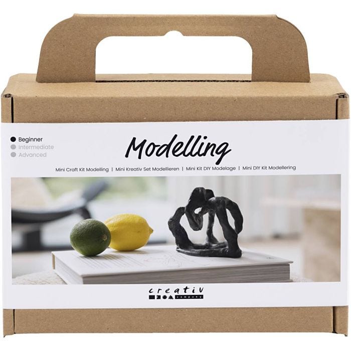 Mini DIY Kit Modellering, Skulptur, svart, 1 pk.