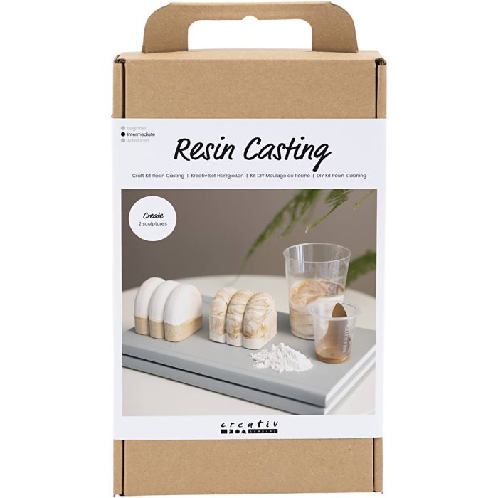 DIY Kit Resinstøping, Skulptur, beige, off white, 1 pk.