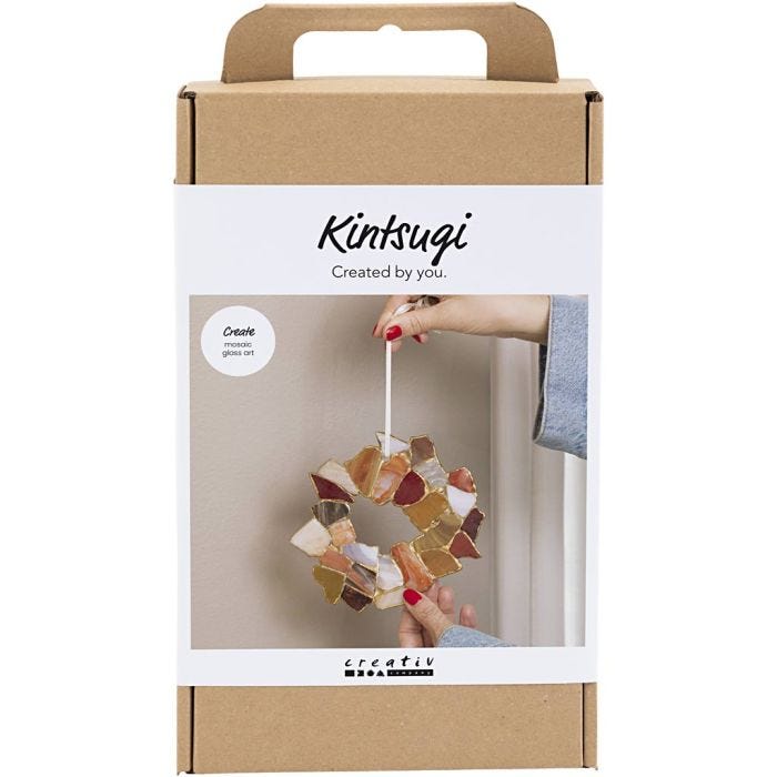 DIY Kit Kintsugi, Hengende dekorasjoner, ass. farger, 1 pk.