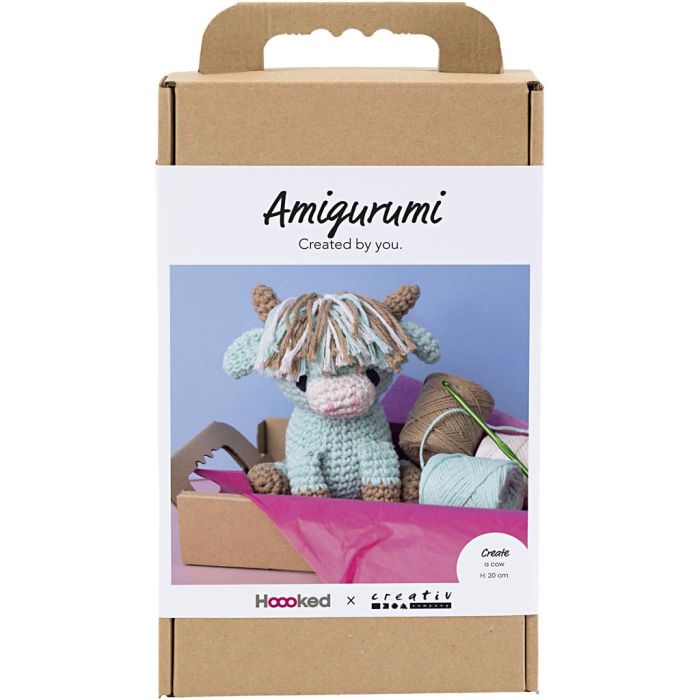 DIY Kit Amigurumi, Ku, beige, mint, 1 pk.