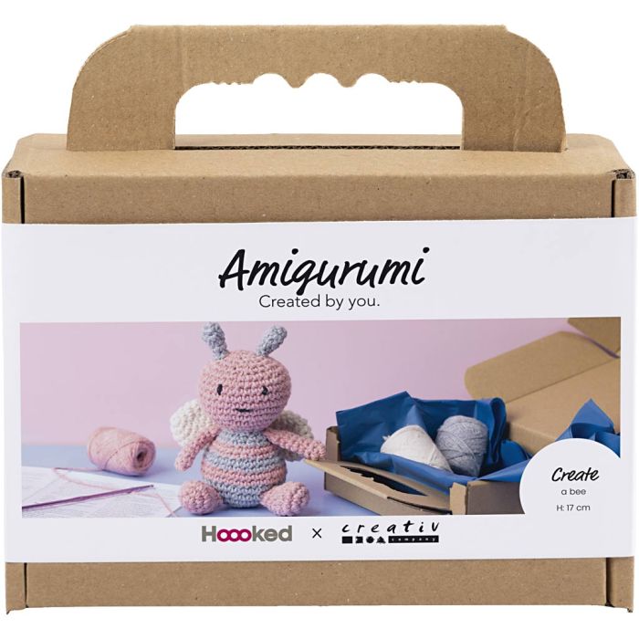 DIY Kit Amigurumi, Bie, pastellfarger, 1 pk.