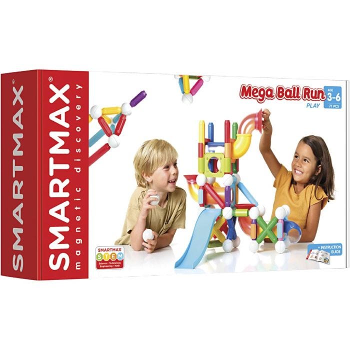 SmartMax – Mega Ball Run, str. 56x30x12 cm, 71 deler, 70 stk./ 1 pk.