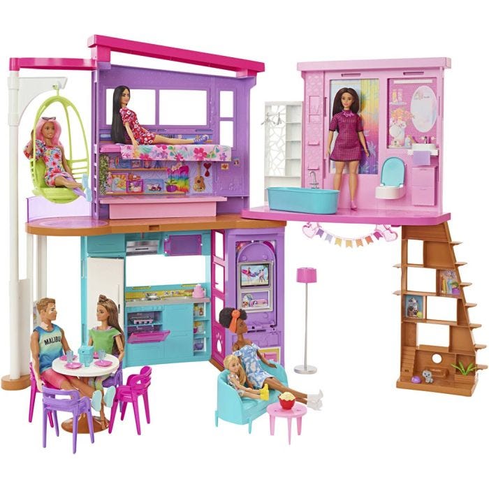 Barbie® Malibu hus, 72,5 cm, 40,5 cm, 15 cm, 60 x 115, 1 stk.