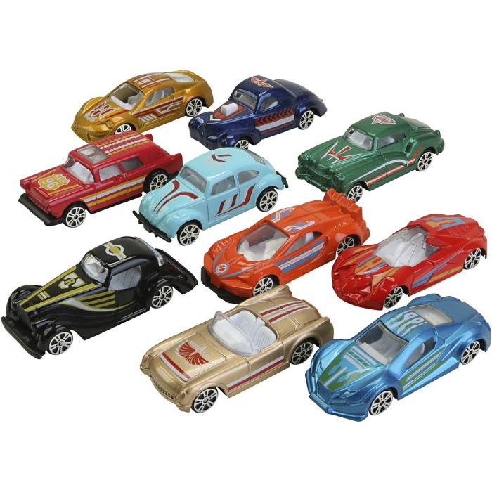 Metallbiler, str. 7 cm, 40 stk./ 1 pk.