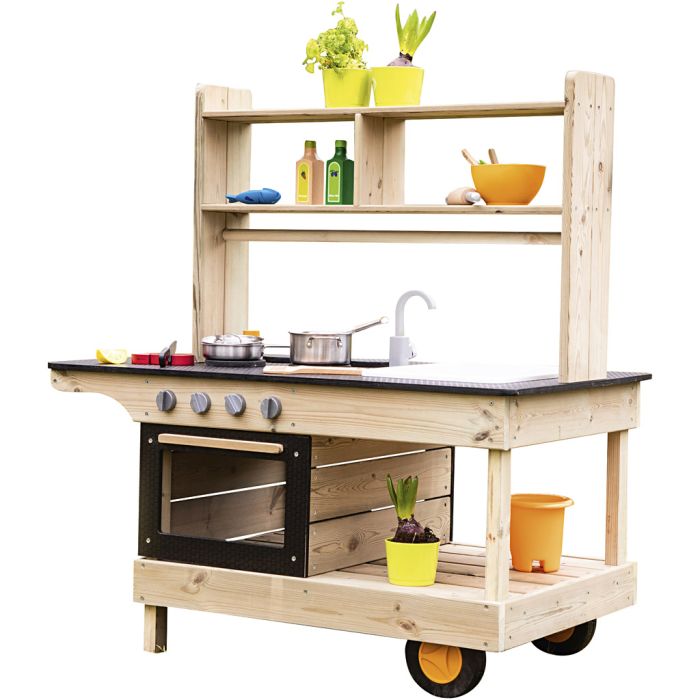 TopPlay by beleduc Lekekjøkken Utendørs/Innendørs, H: (56)112 cm, L: 106 cm, B: 62 cm, 1 stk.