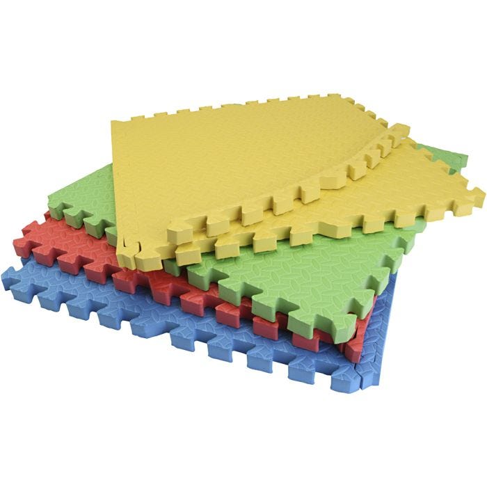 Puslespillmatter, str. 60x60x2,5 cm, 8 stk./ 1 pk.