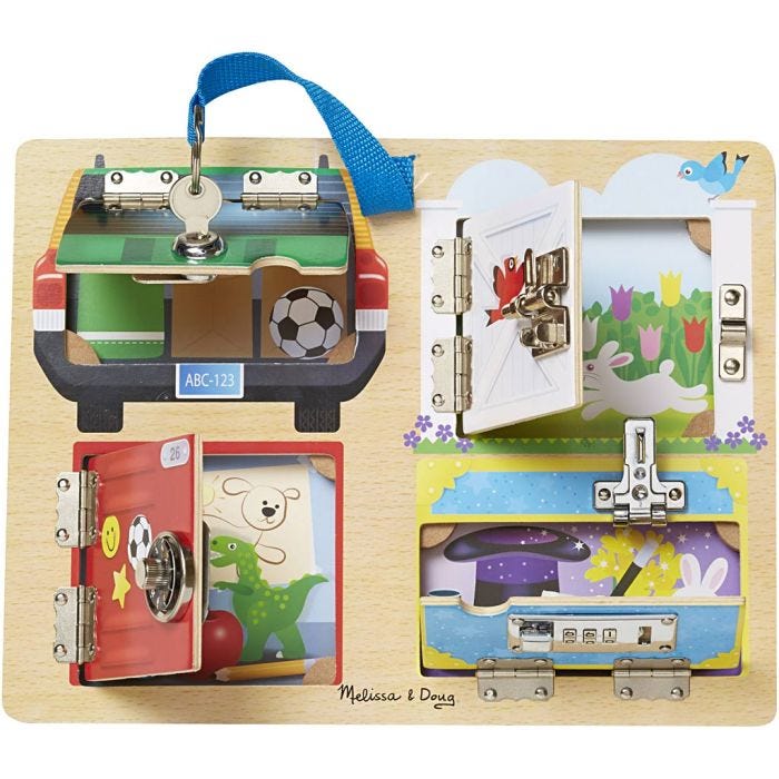 Melissa &amp; Doug låsetavle, 2,5, 31 cm, 23 cm, 1 stk.