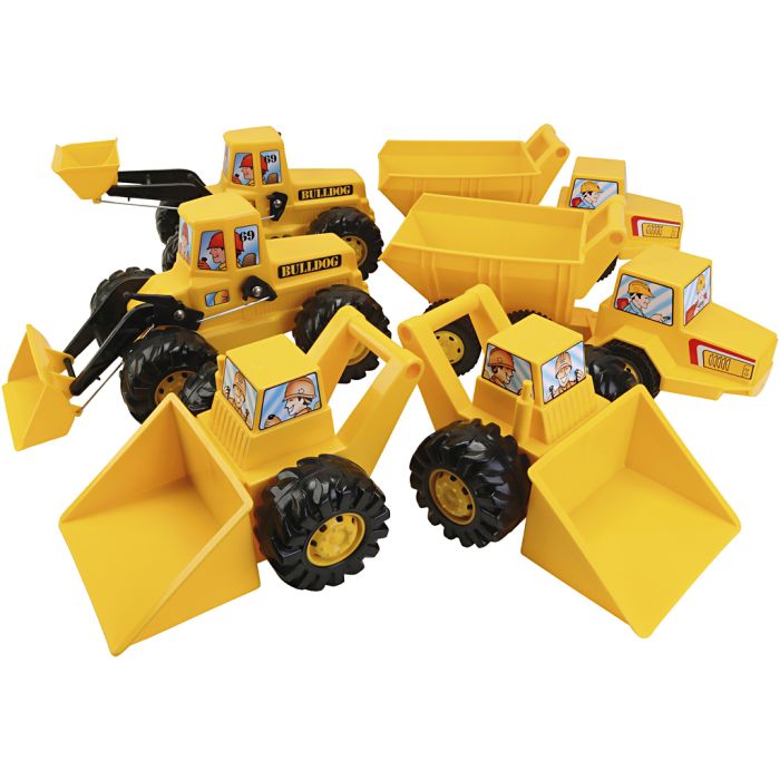 dantoy arbeidskjøretøy, str. 32-47 cm, 6 stk./ 1 pk.