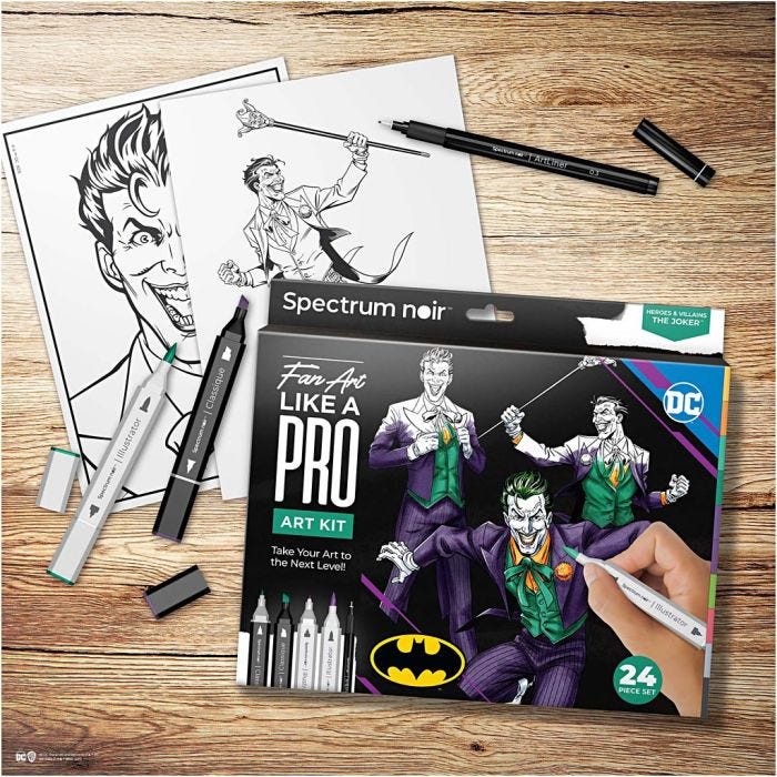 DIY Kit Illustrasjon, Heroes &amp; Villains: Joker, ass. farger, 1 pk.