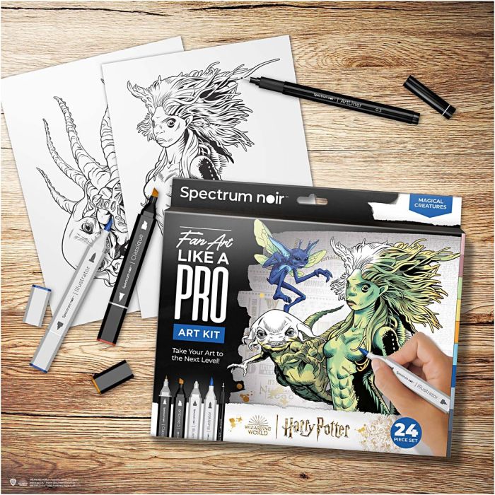 DIY Kit Illustrasjon, Harry Potter Magical Creatures , ass. farger, 1 pk.