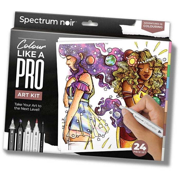 DIY Kit Illustrasjon, Adventurous Colouring, ass. farger, 1 pk.