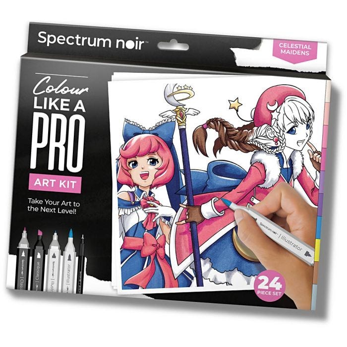 DIY Kit Illustrasjon, Celestial Maidens, ass. farger, 1 pk.