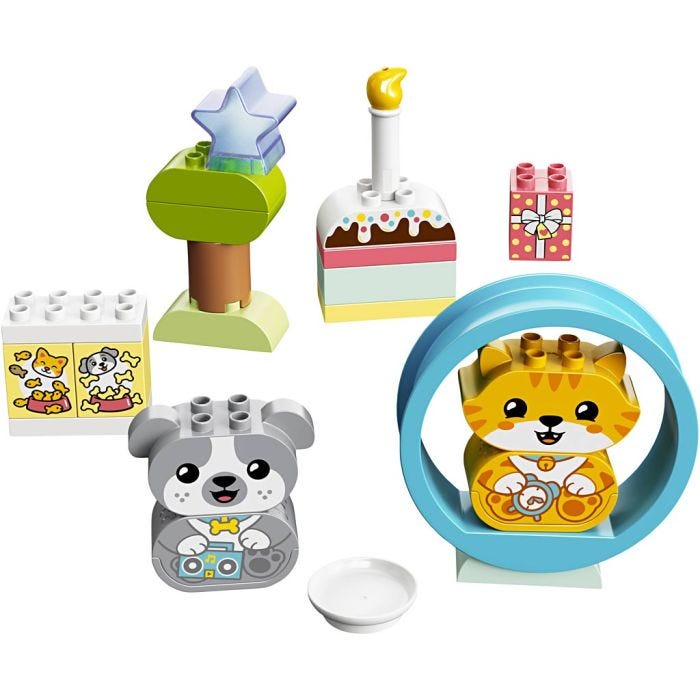LEGO® DUPLO® Min Første Valp og Kattunge med lyd, 22 deler/ 1 pk.