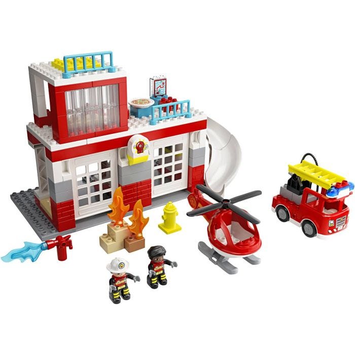 LEGO® DUPLO® Brannstasjon og Brannhelikopter, 117 deler/ 1 pk.
