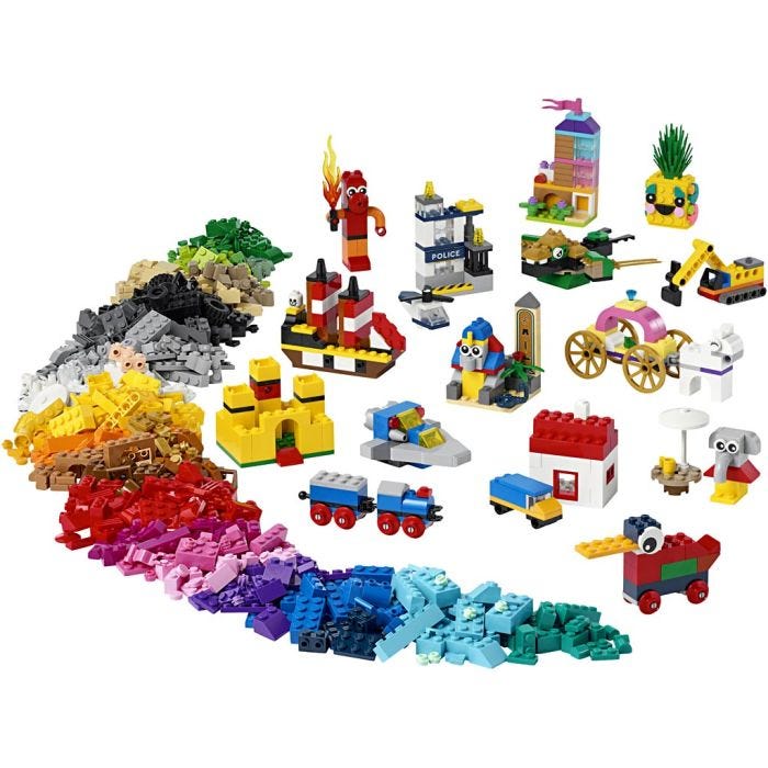 LEGO® 90 år med lek, 1100 deler/ 1 pk.