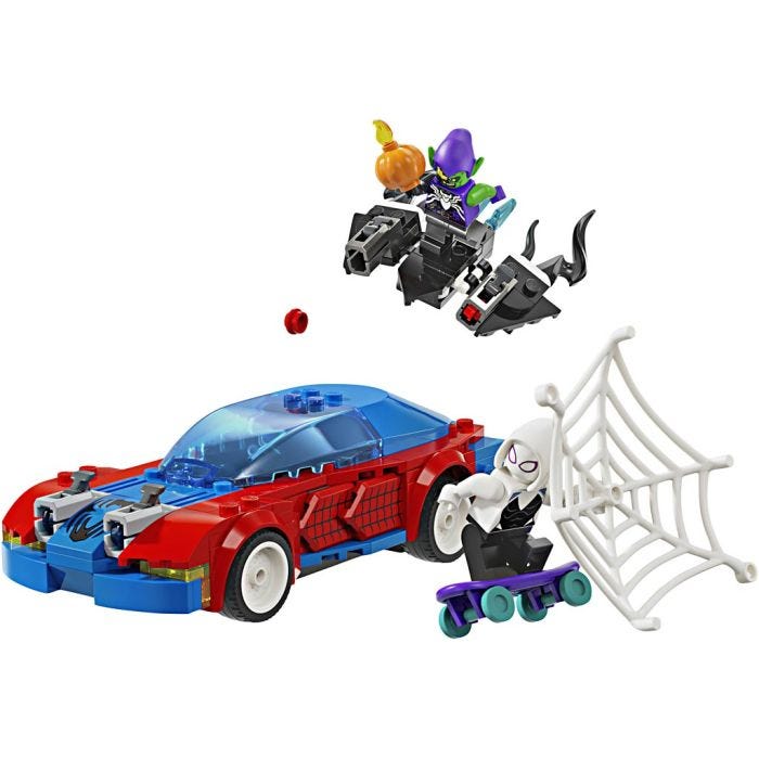 LEGO® Marvel Spider-Mans racerbil og Venom Green Goblin, 227 deler/ 1 pk.