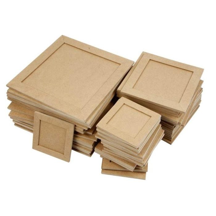 Kollasjramme, str. 10x10 + 15x15 + 22x22 cm, 200 stk./ 1 pk.