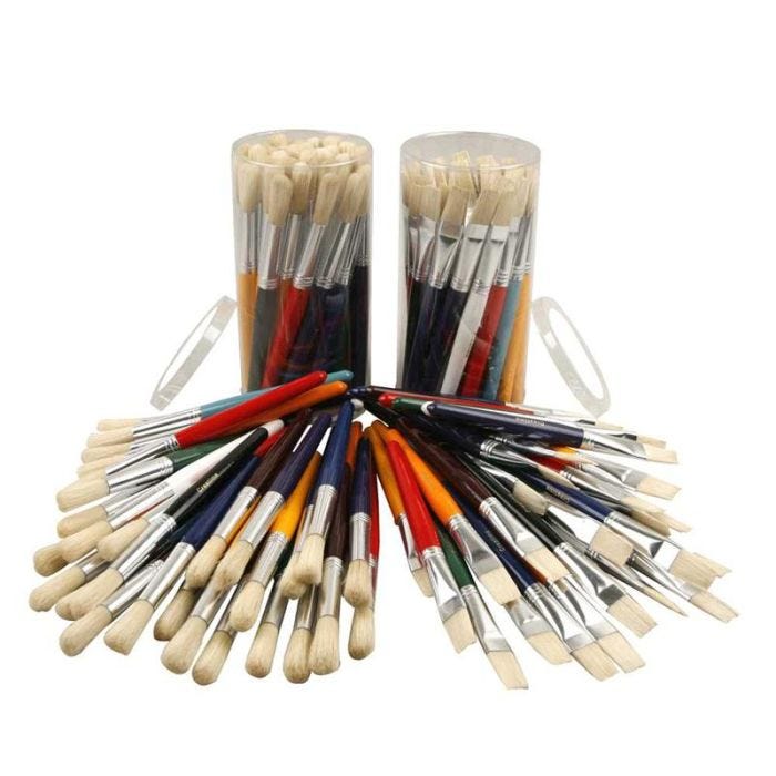 Barnepensler , rund,flat, L: 19 cm, B: 15 mm, 60 stk./ 1 pk.