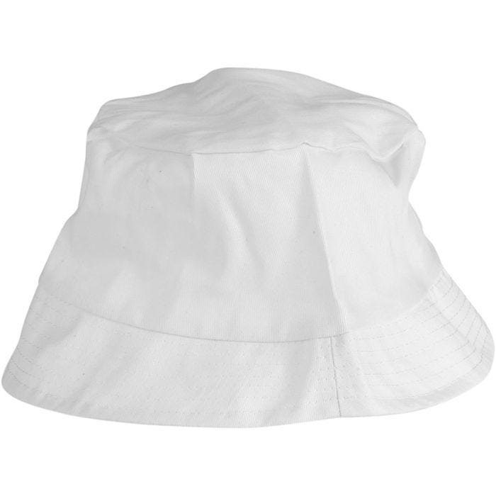 Bøllehatt, str. 58 cm, hvit, 1 stk.