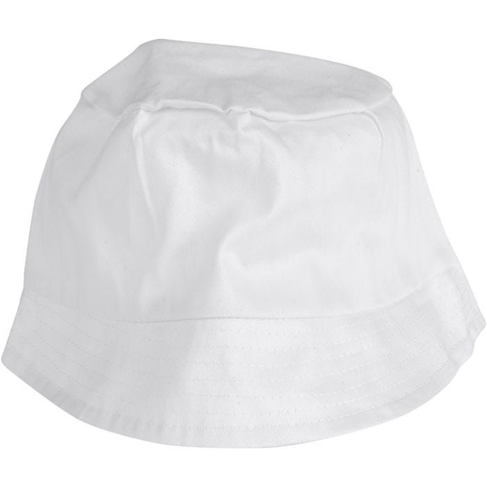 Bøllehatt, str. 58 cm, hvit, 12 stk./ 1 pk.