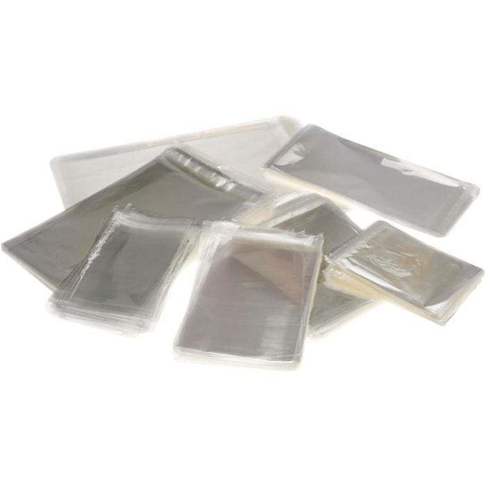 Cellofanposer, H: 12,9-31,2 cm, B: 9,7-22,5 cm, tykkelse 25 my, 1400 stk./ 1 pk.