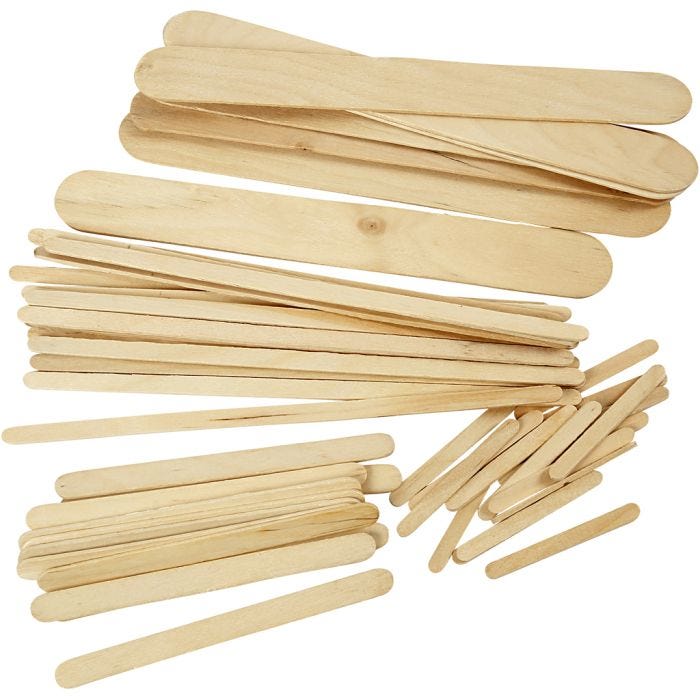 Ispinner, L: 5,5+11,5+19+20 cm, B: 6+10+25 mm, natur, 4250 stk./ 1 pk.