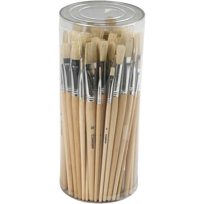 Nature Line pensler, nr. 1+2+3+4+5+6+7+8+9+10, L: 19,5-23 cm, B: 4-17 mm, flat,rund, 80 stk./ 1 pk.