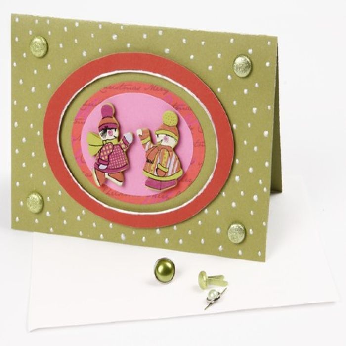 Kort dekorert med Pearl Pen