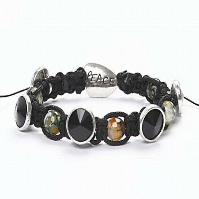 Armbånd med halvedelsten